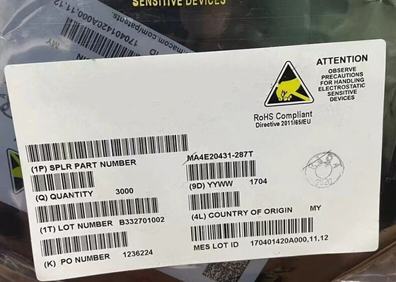 شريحة الدوائر المتكاملة MA4E20431-287T الحاجز المنخفض RF Schottky Diode SOT-23 الحزمة