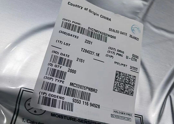 شريحة الدوائر المتكاملة MC33926PNBR2 5A H-Bridge بروشة محرك DC 32-PQFN