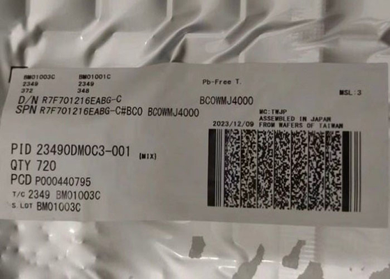 وحدة التحكم الدقيقة MCU R7F701216EABG حتى 320MHz رقائق التحكم الدقيقة المدمجة