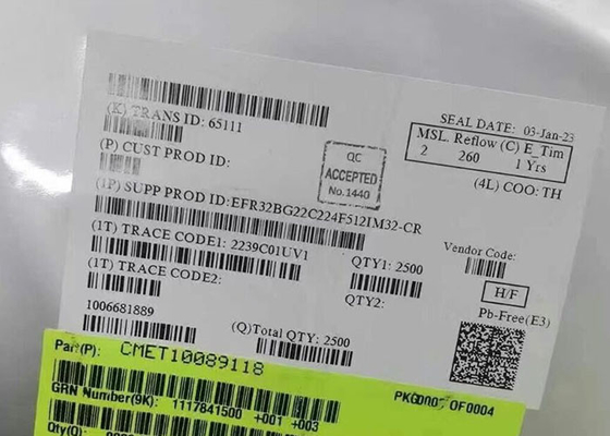 وحدة الاتصالات اللاسلكية EFR32BG22C224F512IM32-CR أداء عالي 2.4GHz SoC Gecko اللاسلكي