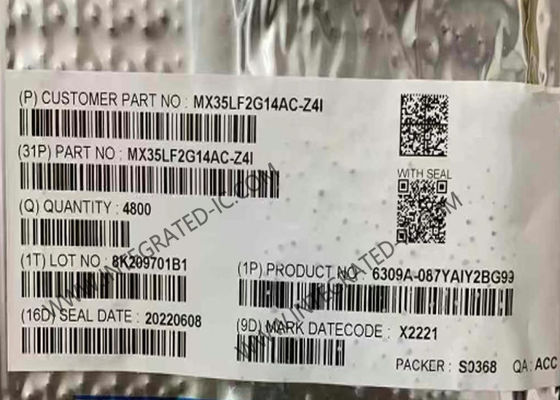 MX35LF2G14AC-Z4I ذاكرة IC رقاقة 2Gbit ذاكرة NAND متسلسلة فلاش ذاكرة IC 3V ذاكرة NAND متسلسلة