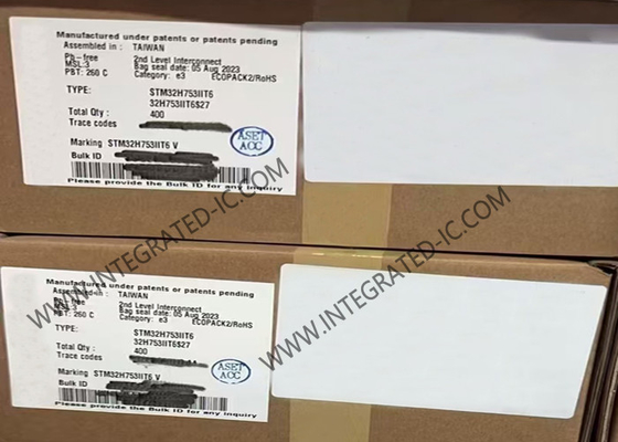 2 ميجابايت FLASH STM32H753IIT6 أحادي النواة 480 ميجاهرتز متحكم IC 176-LQFP