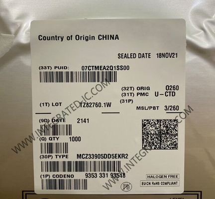 MCZ33905DD5EKR2 نظام رقاقة الدوائر المتكاملة الرقاقة الأساسية مع CAN و LIN عالية السرعة