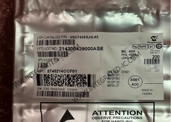 وحدة تحويل Ethernet IC VSC7425XJG-02 10 منفذ إدارة الطبقة 2-Ethernet Switch IC مع 12 جهاز استقبال BGA-672