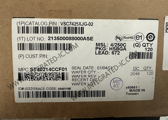 IC Ethernet VSC7425XJG-02 10 منفذ مدير طبقة 2-Ethernet Switch IC BGA-672