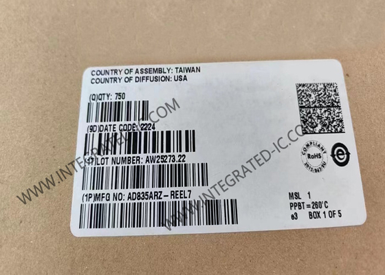 AD835ARZ الدوائر المتكاملة رقاقة الجهد الخروج مضاعفات رباعية 4 250MHz مضاعفات التناظرية