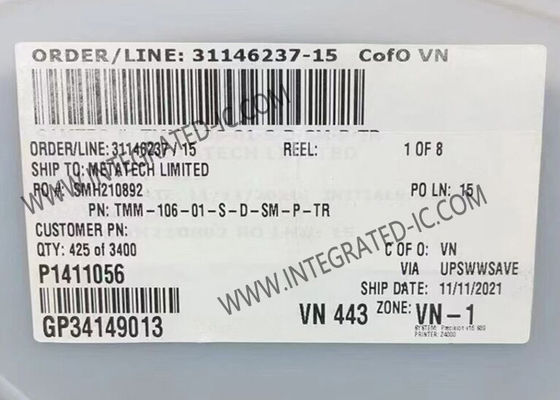 TMM-106-01-S-D-SM-P-TR الاتصالات 12POS ذات الملف المنخفض Tiger Eye TM شريط الرأس