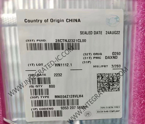 MKE04Z128VLH4 وحدة التحكم الميكرو 48MHz كينيتيس KE04 ARM Cortex-M0 وحدة التحكم LQFP-64