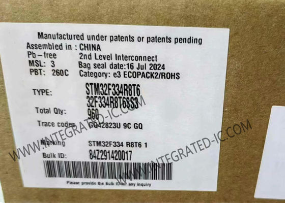 STM32F334R8T6 وحدة التحكم الدقيقة وحدة التحكم الدقيقة 32 بت وحدة التحكم الدقيقة 72 ميغاهرتز وحدة التحكم الدقيقة للإشارات المختلطة الرئيسية