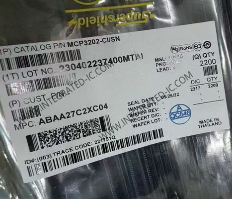 MCP3202-CI/SN رقاقة الدوائر المتكاملة 12-بيت 100kSPS قناة مزدوجة التناظرية إلى محولات رقمية