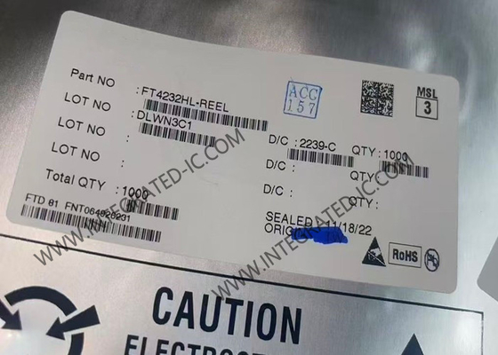 FT4232HL رقاقة الدوائر المتكاملة USB IC عالية السرعة LQFP-64 Hi-Speed Quad USB UART IC