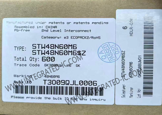 STW48N60M6 رقاقة الدائرة المتكاملة القناة N 600V 39A MOSFET Power Transistors