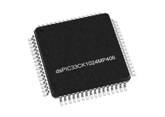 DSPIC33CK1024MP406-E/PT وحدة التحكم الدقيقة MCU وحدة التحكم في الإشارة الرقمية ذات النواة الواحدة TQFP-64