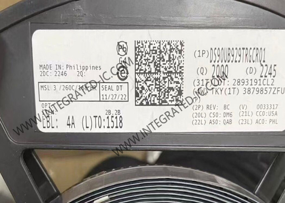 DS90UB929TRGCRQ1 رقاقة الدوائر المتكاملة 5.95Gbps FPD Link III Bridge Serializer VQFN64