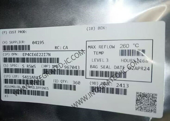 مجموعة بوابة قابلة للبرمجة في الميدان EP4CE6E22I7N Cyclone IV E FPGA IC LQFP144 FPGA Chip