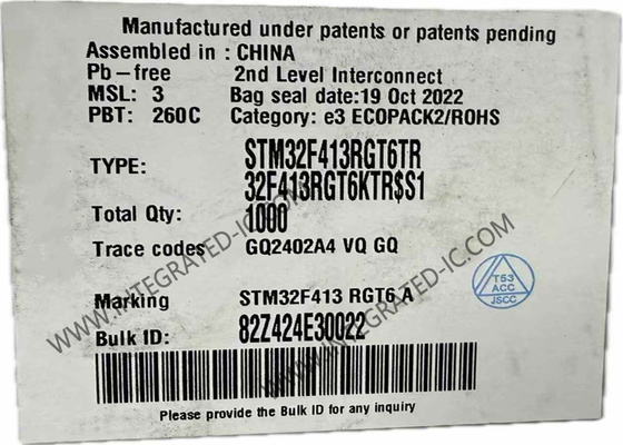 متحكم MCU STM32F413RGT6 ميكروكنترولر مدمج 64-LQFP Package
