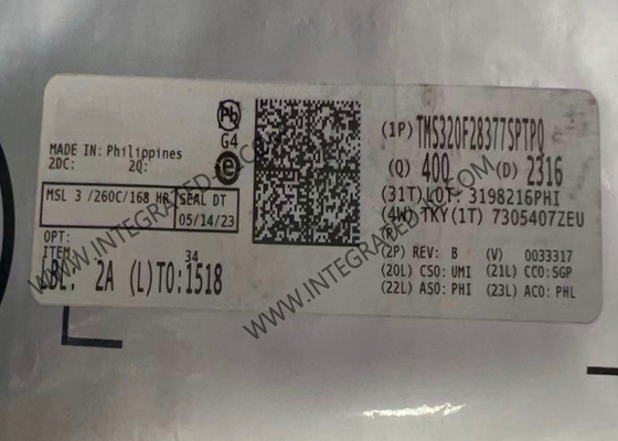 وحدة التحكم الدقيقة MCU TMS320F28377SPTPQ السيارات السلامة الوظيفية 32 بت واحد النواة 200MHz 1MB وحدة التحكم الدقيقة