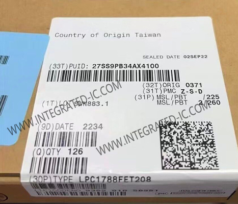 وحدة التحكم الدقيقة LPC1788FET208 ARM Cortex-M3 وحدة التحكم الدقيقة ذات النواة الواحدة
