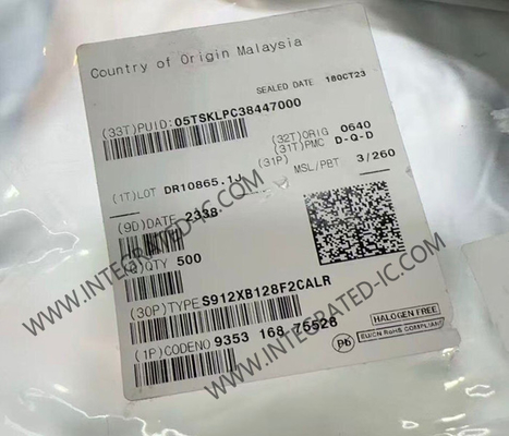 S912XB128F2CALR وحدة التحكم الدقيقة 40MHz وحدة التحكم الدقيقة S12XB 16 بت