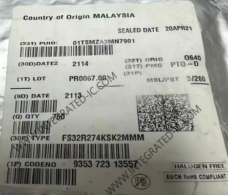FS32R274KSK2MMM 240 ميجا هرتز 2 ميجا بايت FLASH 257-LFBGA ميكروكنترولر IC