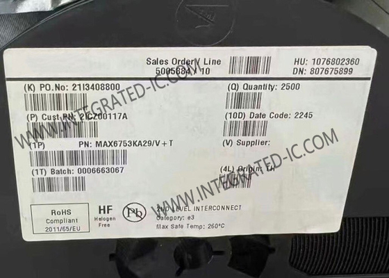 MAX6753KA29 الدوائر المتكاملة رقاقة الدوائر إعادة تعيين μP مع إعادة تعيين قابلة للتعديل بالمكثف / تأخير وقت الخروج من الحراسة