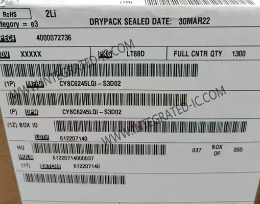 CY8C6245LQI-S3D02 وحدة التحكم الدقيقة PSOCTM 6 وحدة التحكم الدقيقة مزدوجة النواة 32 بت