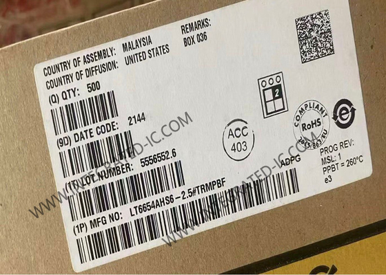 LT6654AHS6-2.5 رقاقة الدوائر المتكاملة الدقة الإمدادات العريضة محرك الخروج العالي الرمز المنخفض للضوضاء