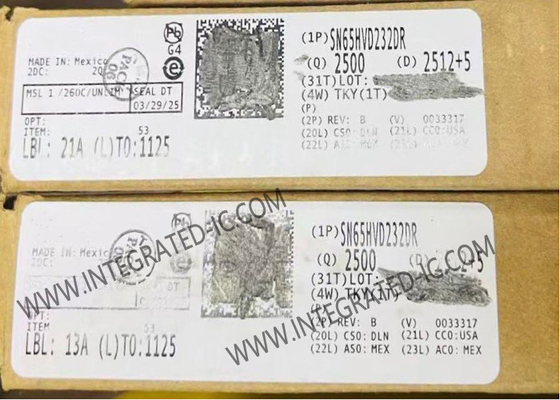 شريحة الدائرة المتكاملة SN65HVD232DR، جهاز إرسال واستقبال CAN بجهد 3.3 فولت، SOIC8، أجهزة إرسال واستقبال ناقل CAN