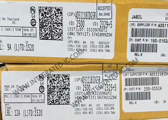 شريحة الدوائر المتكاملة ADS1118IDGSR محول 16 بت من التناظرية إلى الرقمية منخفضة الطاقة