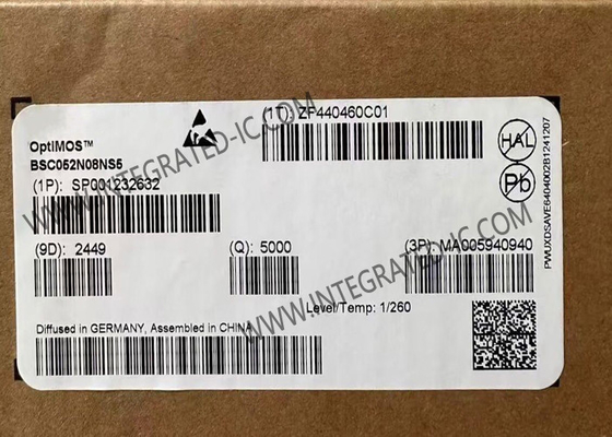 شريحة الدائرة المتكاملة BSC052N08NS5 80V OptiMOS™ 5 ترانزستورات MOSFET للطاقة لتطبيقات الاتصالات