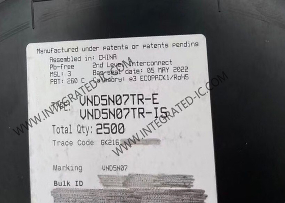 VND5N07TR رقاقة الدوائر المتكاملة OMNIFET II ترانزستورات MOSFET ذات الطاقة المحمية بالكامل