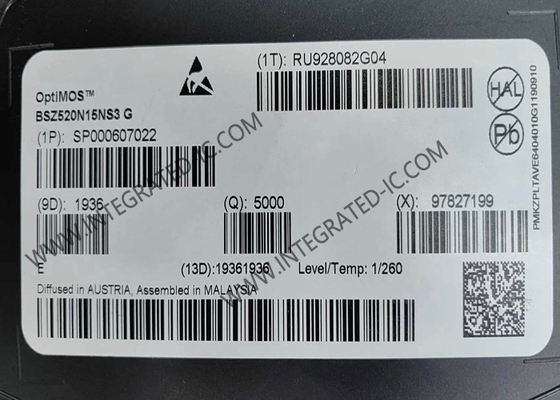 BSZ520N15NS3G رقاقة الدوائر المتكاملة 150 فولت OptiMOS N قناة الطاقة MOSFET الترانزستورات