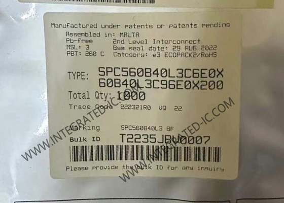 SPC560B40L3C6E0X متحكم 32 بت MCU أحادي النواة FLASH 100-LQFP