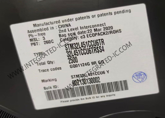 متحكم MCU STM32L451CCU6 أحادي النواة 256 كيلو بايت متحكم IC
