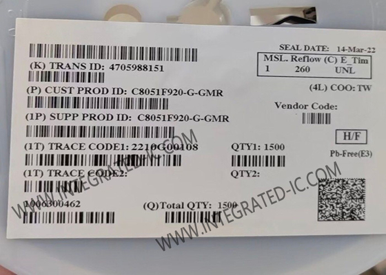C8051F920-G-GM وحدة التحكم الدقيقة MCU 8051 Core 25MHz Ultra Low-Power 8-Bit MCU QFN-32