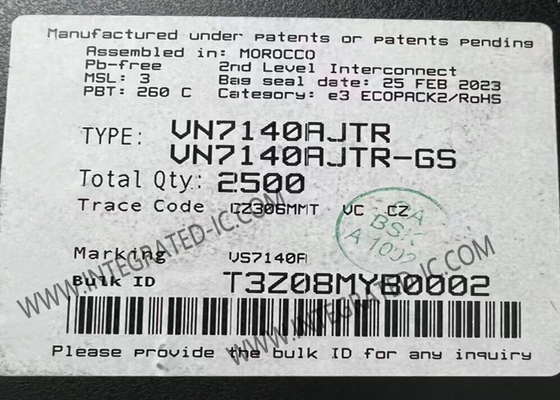 VN7140AJTR حلقة متكاملة رقاقة محرك الجانب العالي مع تعليقات متعددة الحساسية للتطبيقات السيارات