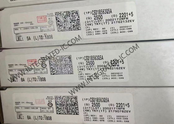 شريحة الدائرة المتكاملة CSD18563Q5A، ترانزستورات MOSFET للطاقة من نوع N NexFET، 60 فولت