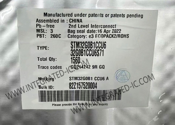 متحكم MCU STM32G0B1CCU6 ميكروكنترولر أحادي النواة IC