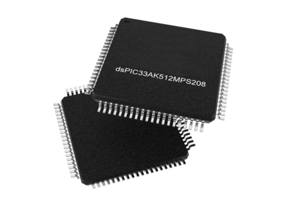 DSPIC33AK512MPS208-I/PT متحكم دقيق MCU عالي الأداء 32 بت أحادي النواة DSC TQFP80