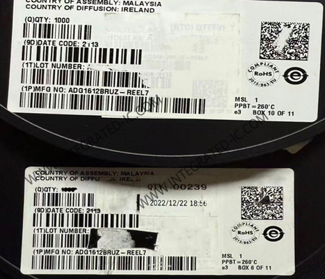 ADG1612BRUZ رقاقة الدوائر المتكاملة 1 Ω Quad Single-pole/Single-throw Switches