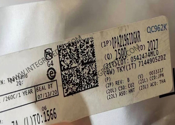 OPA2196IDGKR رقاقة الدائرة المتكاملة مزدوجة 36 فولت منخفضة الطاقة منخفضة الجهد الضخم للسكك الحديدية إلى السكك الحديدية