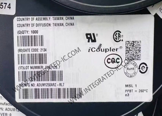 ADUM1250ARZ رقاقة الدائرة المتكاملة قابلة للتبديل الساخن عازل I2C مزدوج عازل رقمي 1Mbps
