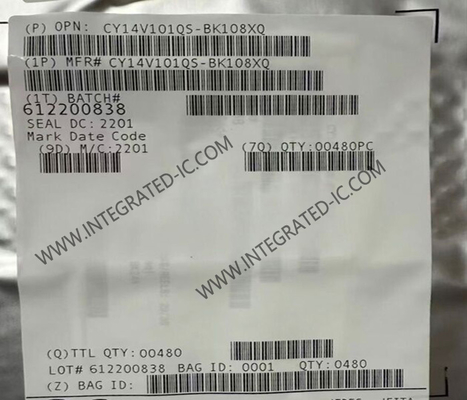 شريحة ذاكرة CY14V101QS-BK108XQ، ذاكرة IC 1 ميجابت Quad SPI NVSRAM، FBGA-24