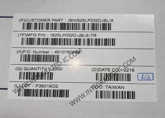 IS25LP032D-JBLE-TR ذاكرة IC رقاقة 32Mbit Serial NOR Flash SOIC8 ذاكرة IC غير متقلبة