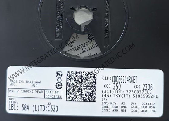 CDCE6214RGET رقاقة الدوائر المتكاملة 350MHz مولدات الساعة ذات الطاقة المنخفضة للغاية VQFN24