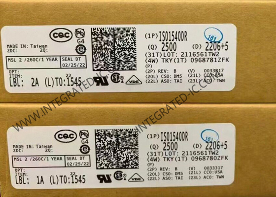 ISO1540DR رقاقة الدوائر المتكاملة 2500Vrms عازلات I2C ثنائية الاتجاه منخفضة الطاقة