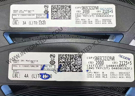 SN65C3232PWR شريحة الدائرة المتكاملة RS-232 جهاز الإرسال والاستقبال RS-232 برنامج تشغيل خط الاستقبال