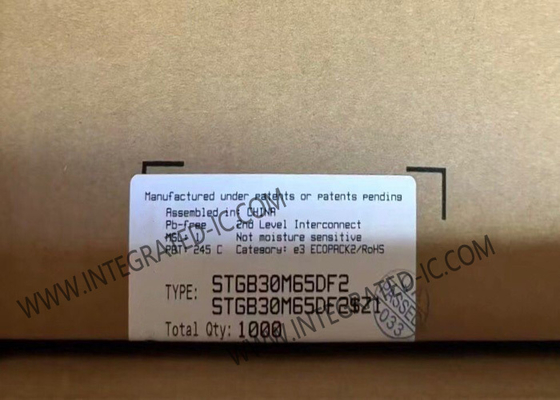 شريحة الدائرة المتكاملة STGB30M65DF2 650V 30A ترانزستورات IGBT ذات بوابة الخندق الموقوفة للحقل