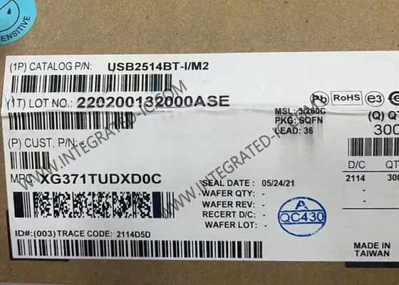 شريحة الدائرة المتكاملة USB2514BT-I/M2، وحدة تحكم مركز USB 2.0 عالي السرعة ذات 4 منافذ SQFN36