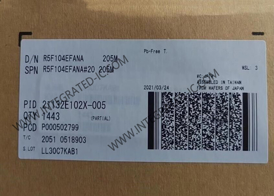 R5F104EFANA وحدة التحكم الدقيقة MCU طاقة منخفضة 16-بيت 32MHz RL78/G14 وحدة التحكم الدقيقة 40-HWQFN
